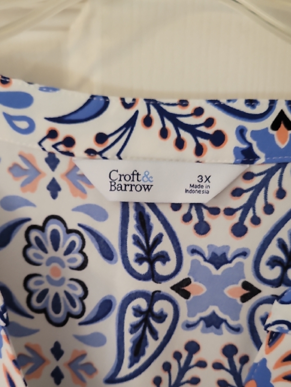 croft & barrow Blue and White Sleeveless Midi Dress - Picture 3 of 7